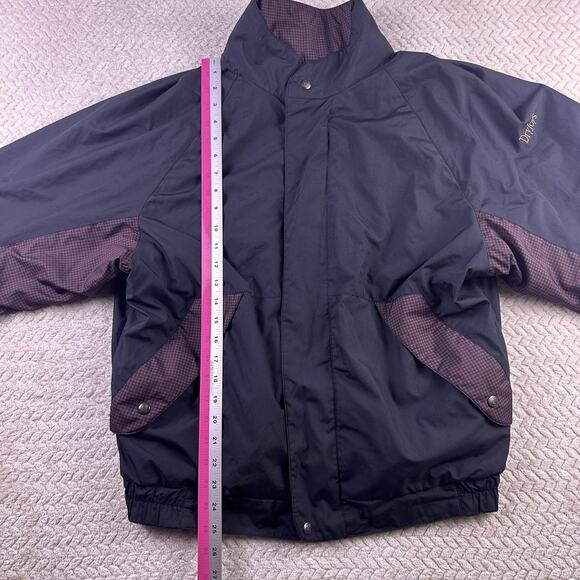 DryJoys FootJoy Golf Jacket Mens Medium FJ Full Zip Houndstooth Rain Wind - Picture 10 of 16